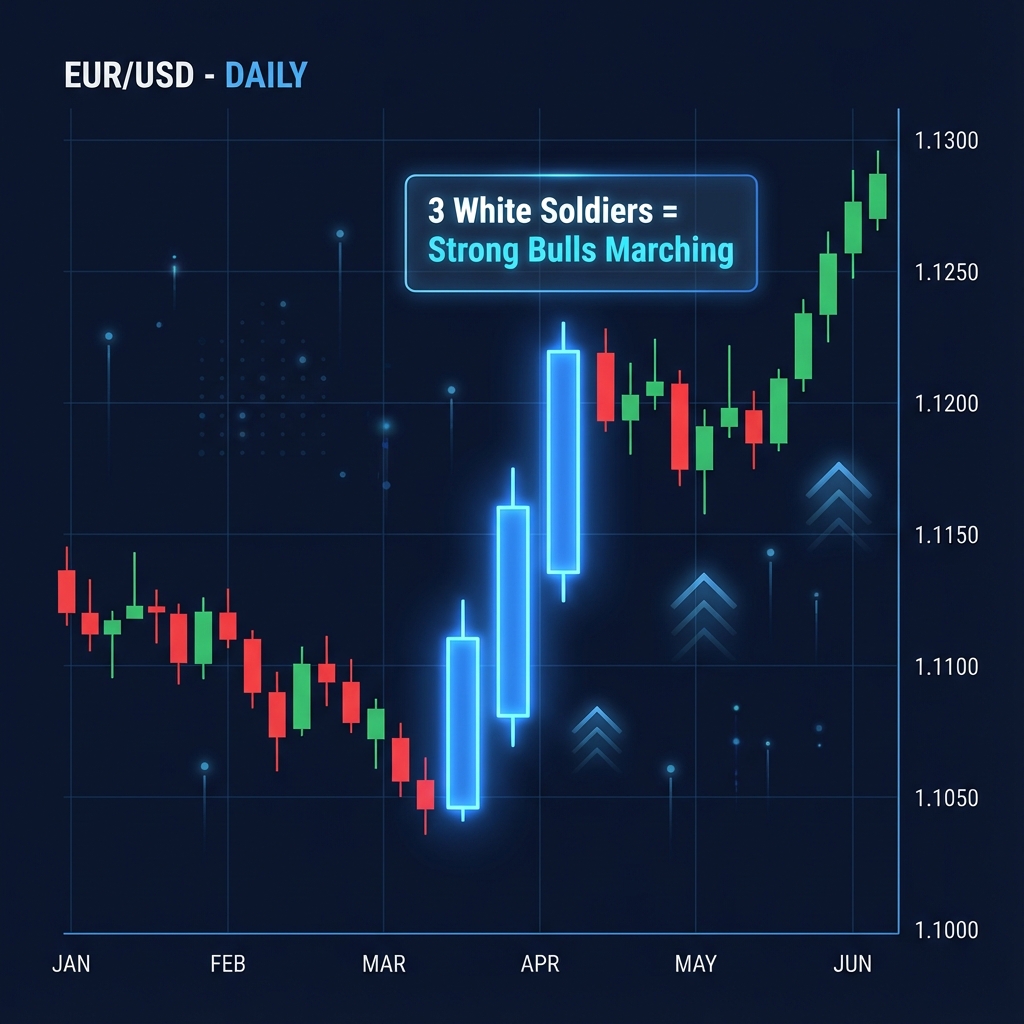 Three White Soldiers Pattern